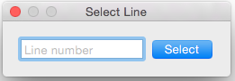 Screenshot: Mac: TextEdit: Select Line