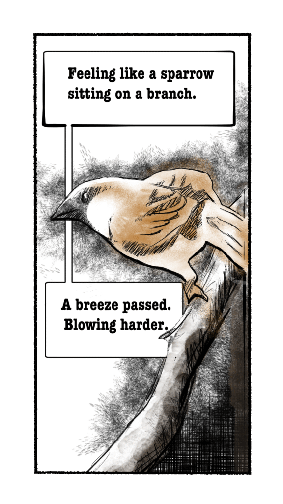 Comic Panel from Sparrow: A Poetry Comic